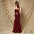 Jerry sling-mesh Stylish fishtail dress