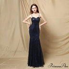 Jerry sling-mesh Stylish fishtail dress