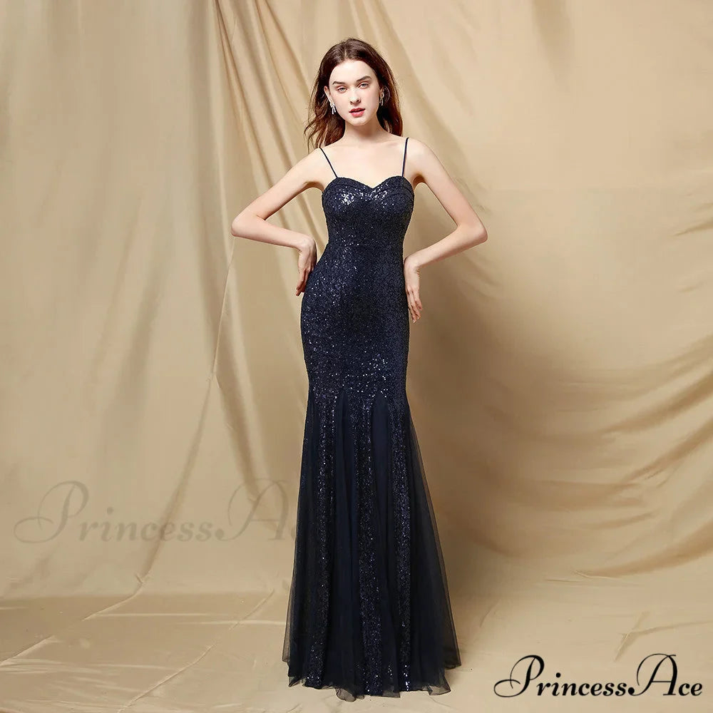 Jerry sling-mesh Stylish fishtail dress