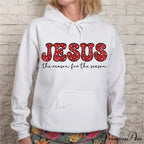 Jesus Reason Season Graphic Casual Long Sleeve Christmas Hoodie