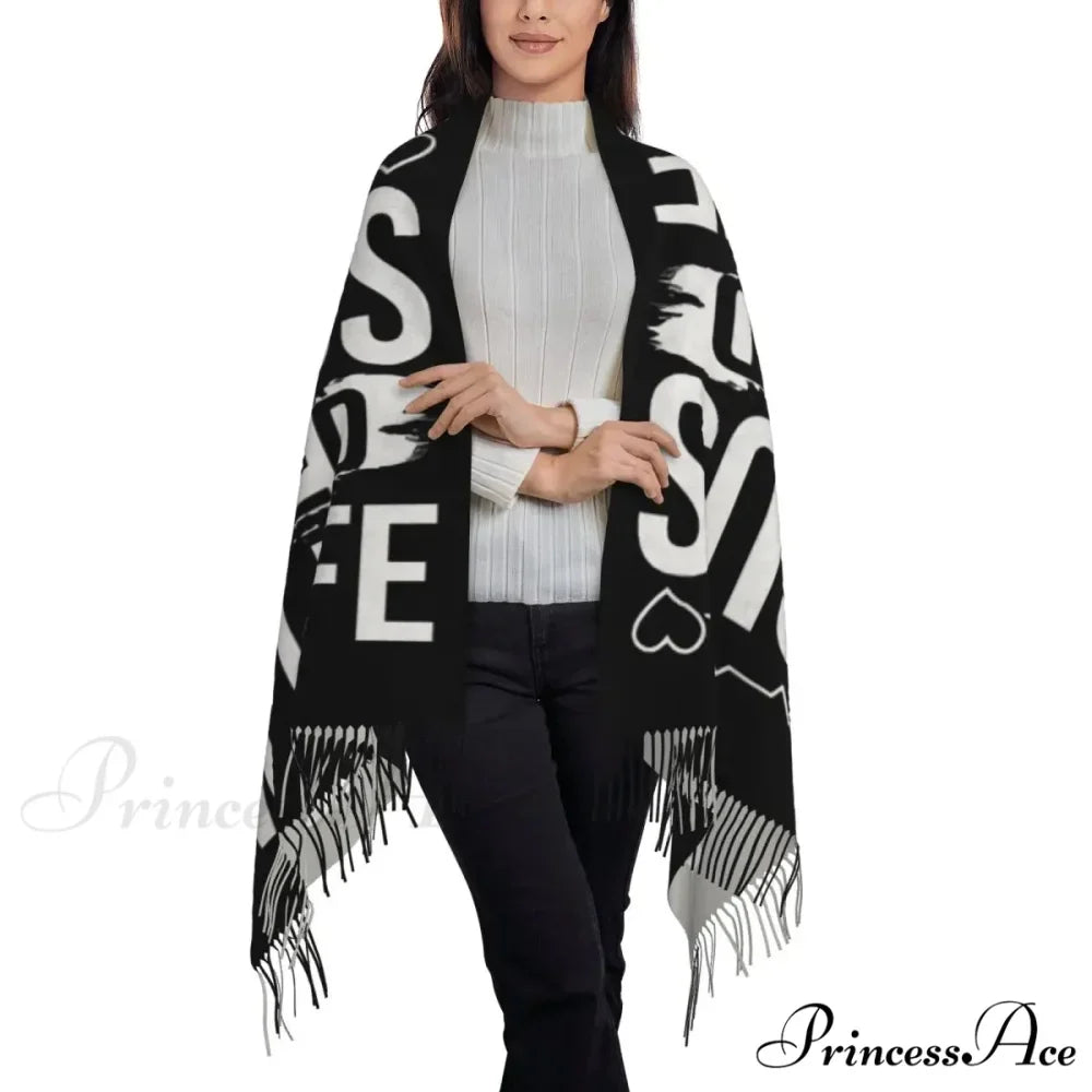 Jesus Saved My Life Warm Winter Christian Faith Shawl Wrap Scarf