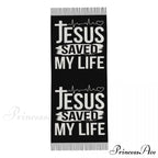 Jesus Saved My Life Warm Winter Christian Faith Shawl Wrap Scarf