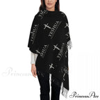 Jesus Saved My Life Warm Winter Christian Faith Shawl Wrap Scarf