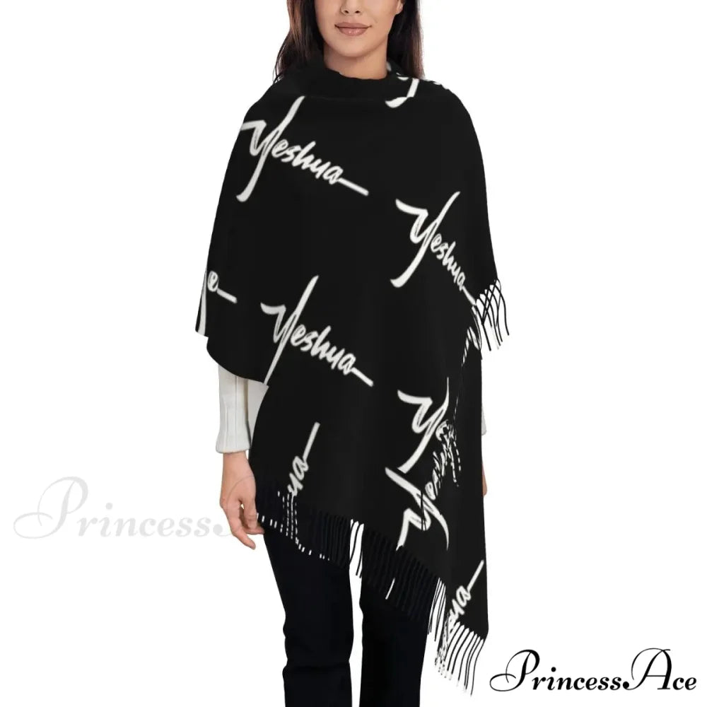 Jesus Saved My Life Warm Winter Christian Faith Shawl Wrap Scarf