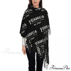 Jesus Saved My Life Warm Winter Christian Faith Shawl Wrap Scarf