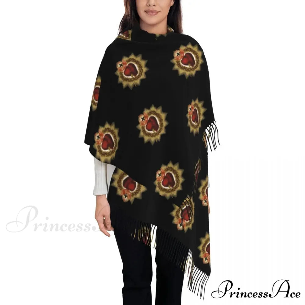 Jesus Saved My Life Warm Winter Christian Faith Shawl Wrap Scarf