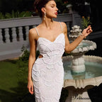 Jewel Adorned Sleeveless Bandage Formal Gown