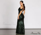 Jillian Deep Stylish V Sequin Dress