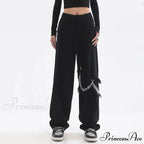 Joined Chain Stretchy Waist Trousers