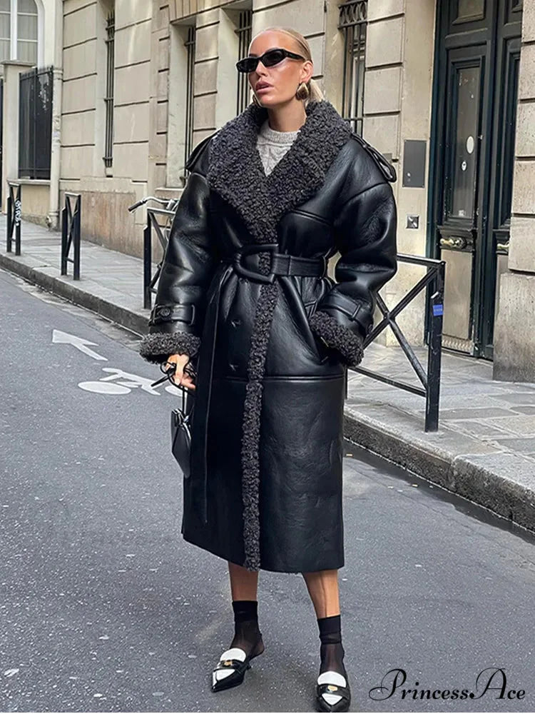 Joining Thickened Cozy Leather Jacket