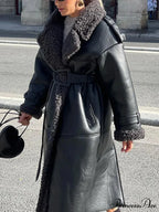 Joining Thickened Cozy Leather Jacket