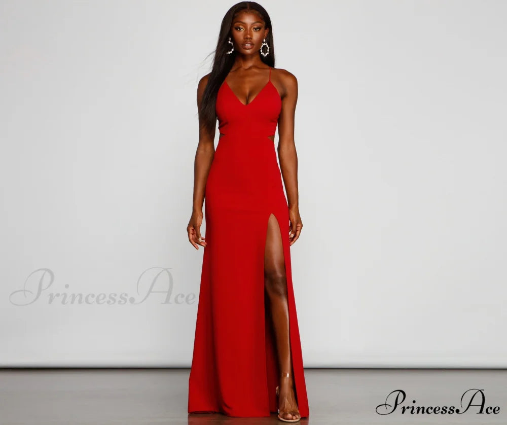 Jolie Formal High Charming Slit A-Line Dress