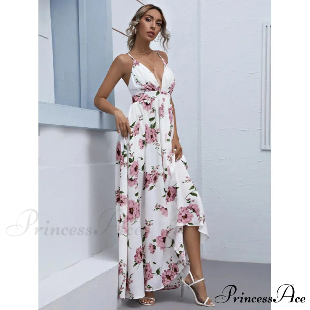 Julian Floral Stylish Chiffon A-Line Dress