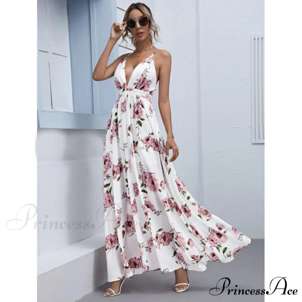 Julian Floral Stylish Chiffon A-Line Dress