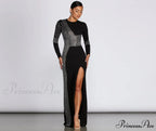 Julie Heat Stone Charming High Slit Formal Dress