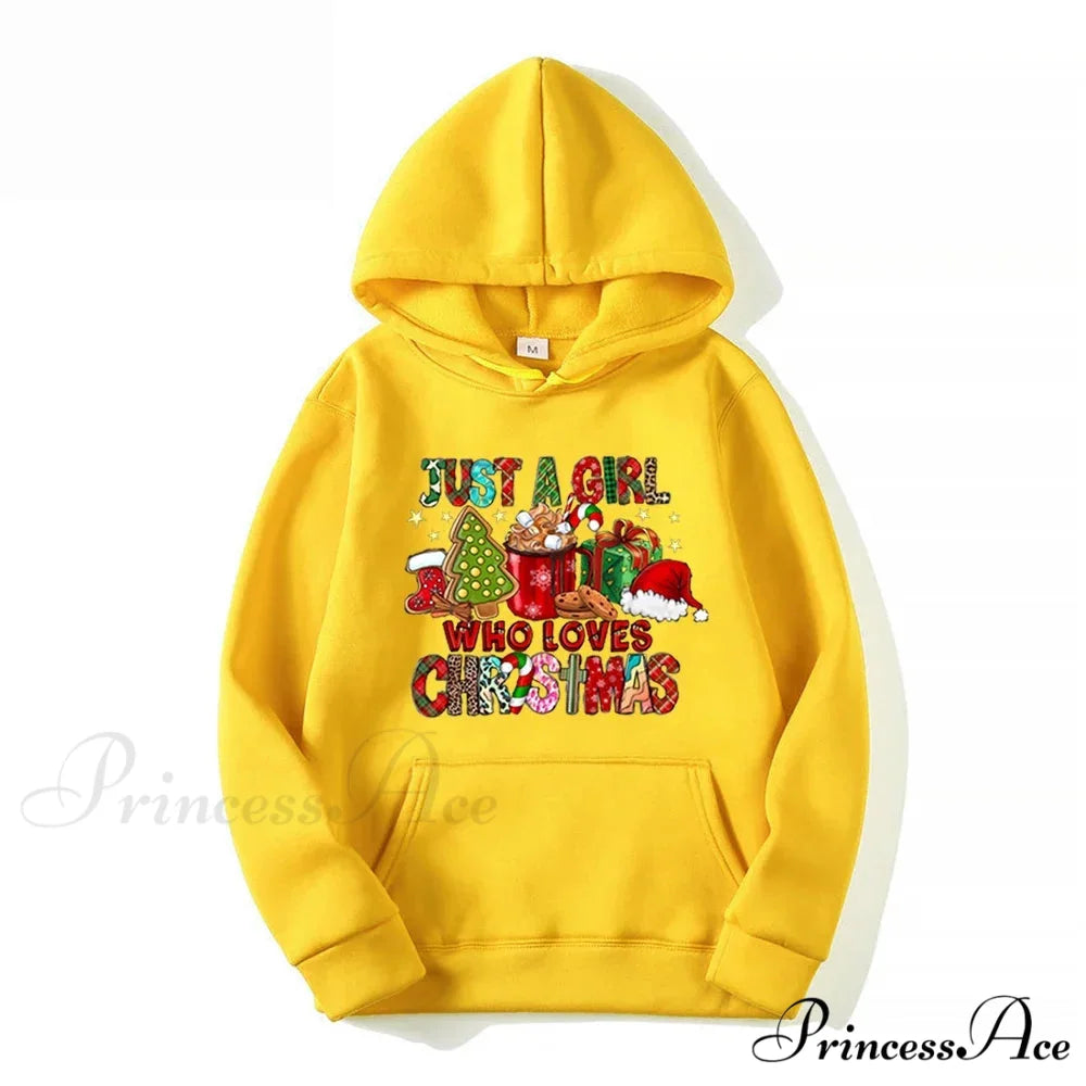Just A Girl Who Loves Christmas Holiday Autumn Winter Lover Gift Christmas Hoodie
