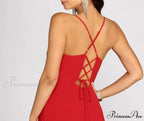 Kai Chiffon Lace Charming Up Back A-Line Dress