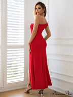 Kaia Strapless High Charming Slit Formal Dress