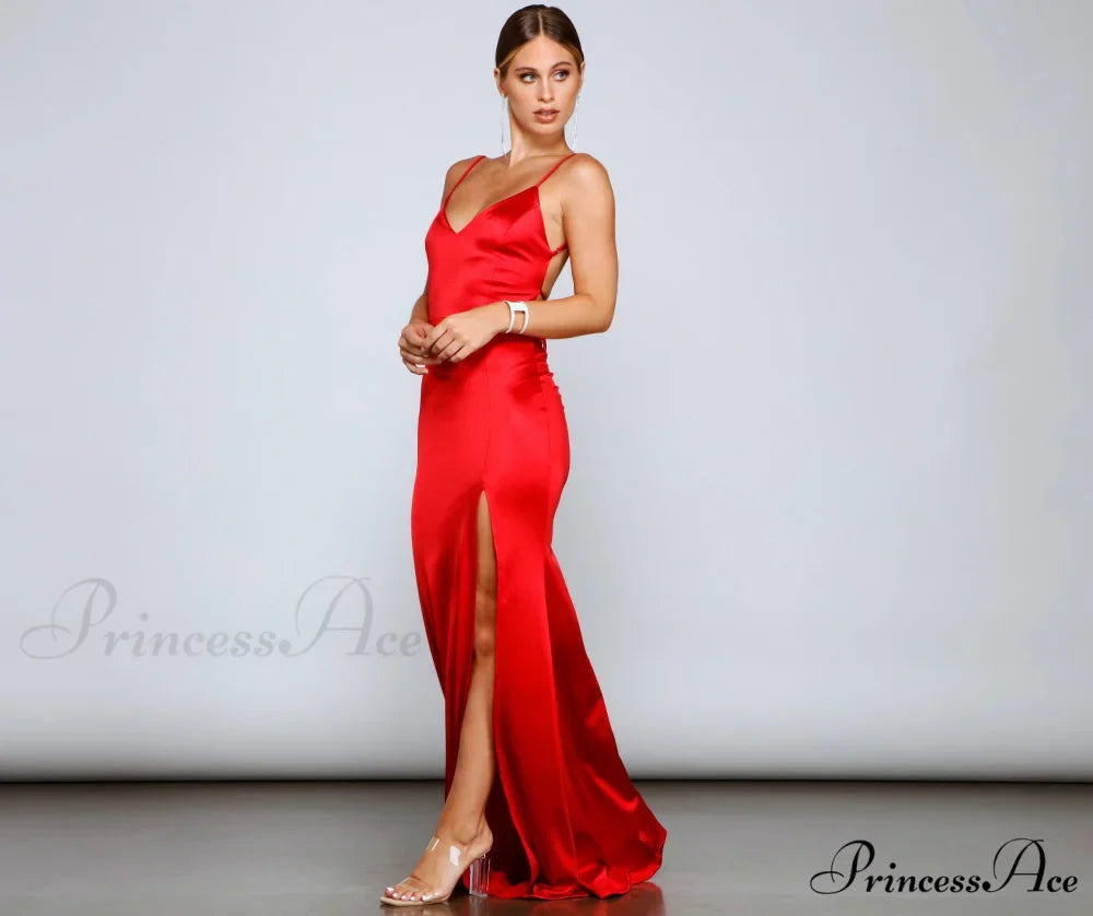 Karasi Formal High Charming Slit Mermaid Dress