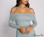 Keep It Chill Off Graceful The Shoulder Mini Dress