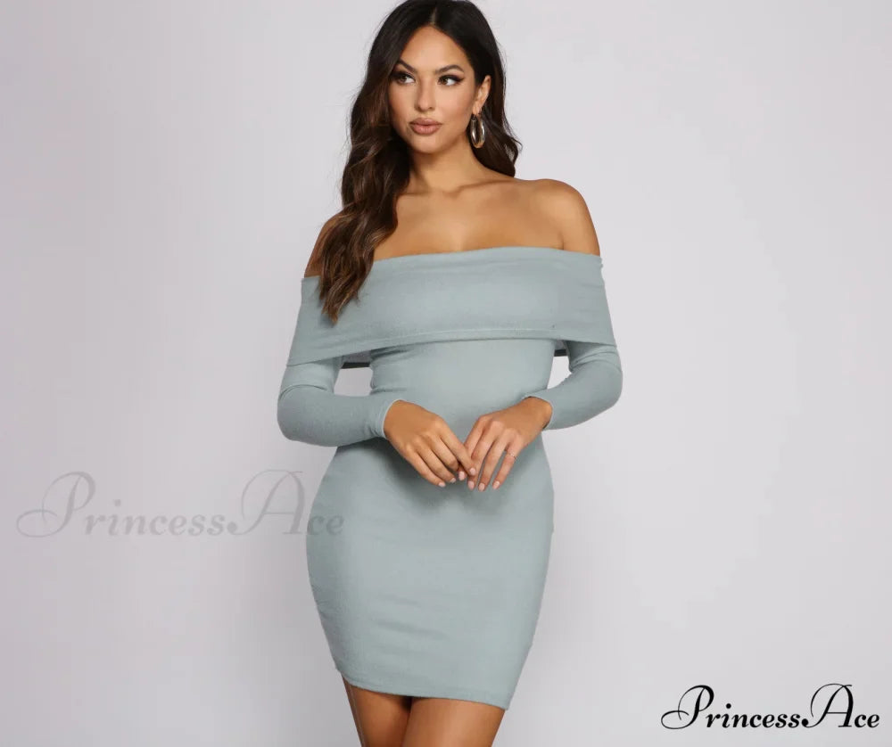 Keep It Chill Off Graceful The Shoulder Mini Dress