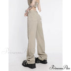 Khaki Wide Leg Jeans