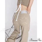 Khaki Wide Leg Jeans