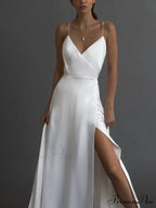 Kiara Satin Stylish High-Slit Mermaid Dress