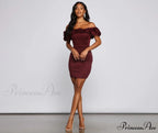 Kiari Formal Off Charming the Shoulder Ruffled Dress