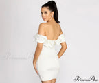 Kiari Formal Off Charming the Shoulder Ruffled Dress