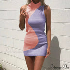 Knit Bodycon Dress Turtleneck Mini Dress