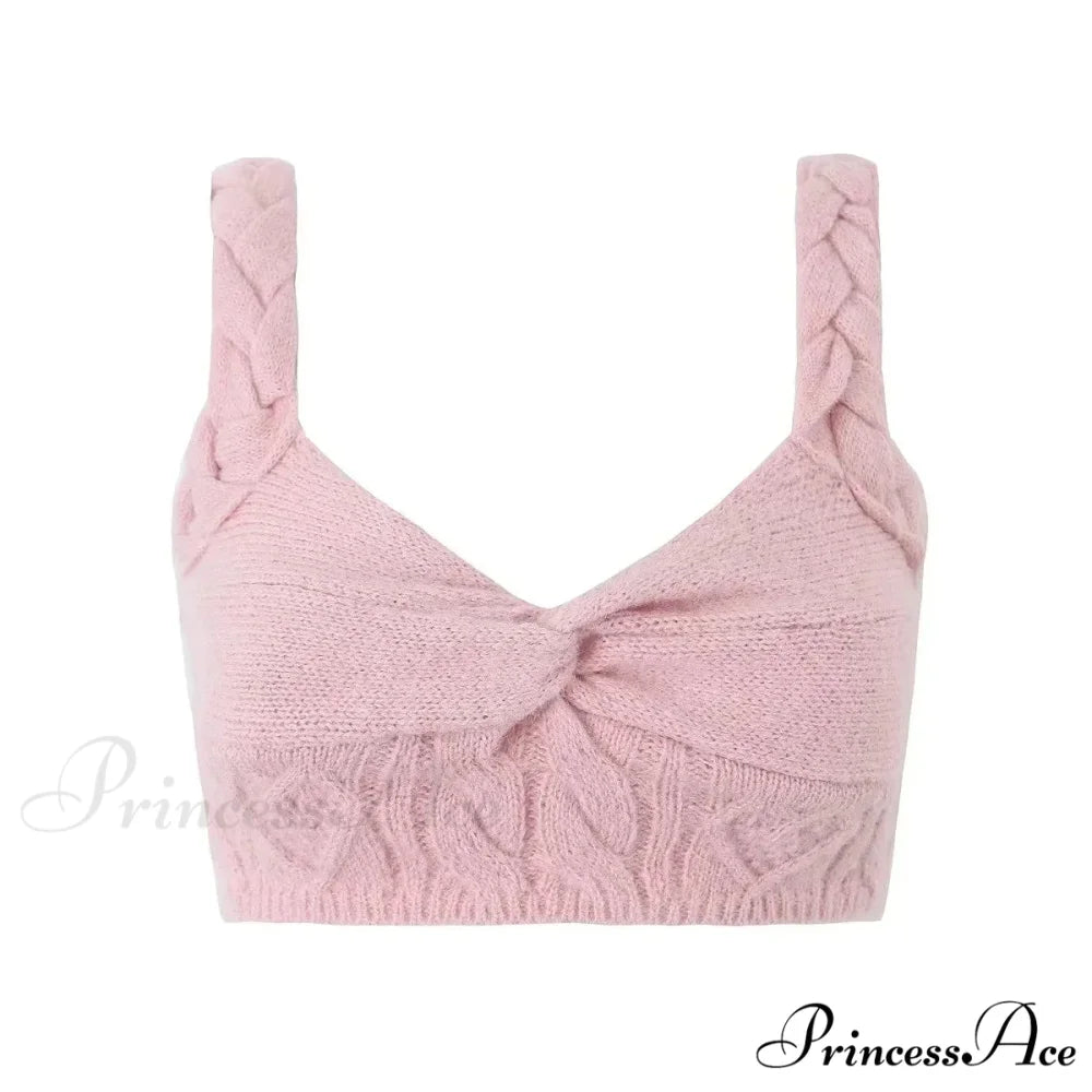 Knit Diamond Pink Cardigan