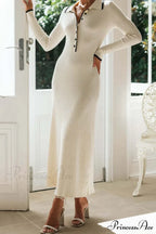 Knit Dress with Lapel