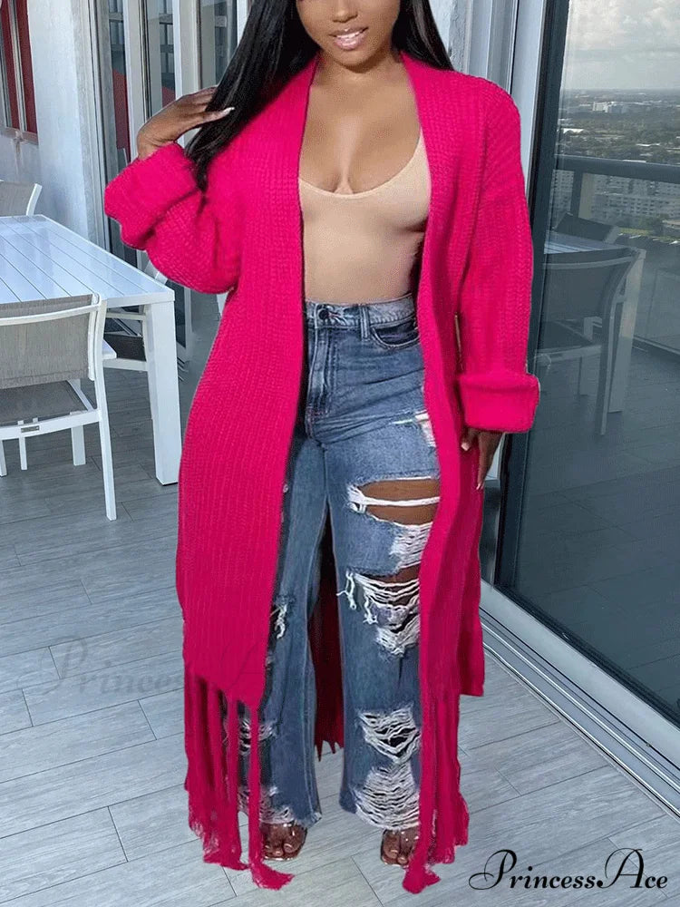 Knit Slit Graceful Turtleneck Sweaters