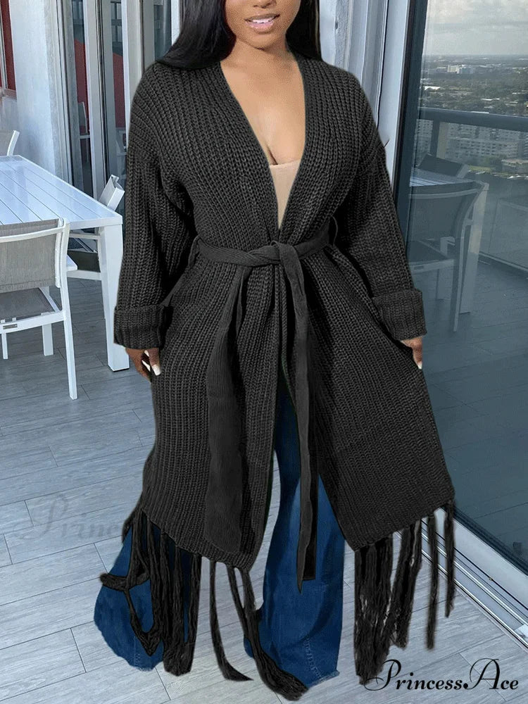 Knit Slit Graceful Turtleneck Sweaters