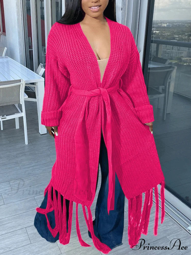 Knit Slit Graceful Turtleneck Sweaters