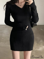 Knitted Batwing Sleeve Trendy High Waist Midi Dress