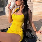 Knitted Bodycon Backless Mini Dress