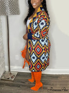 Knitted Button Graceful Tassels Hem Top