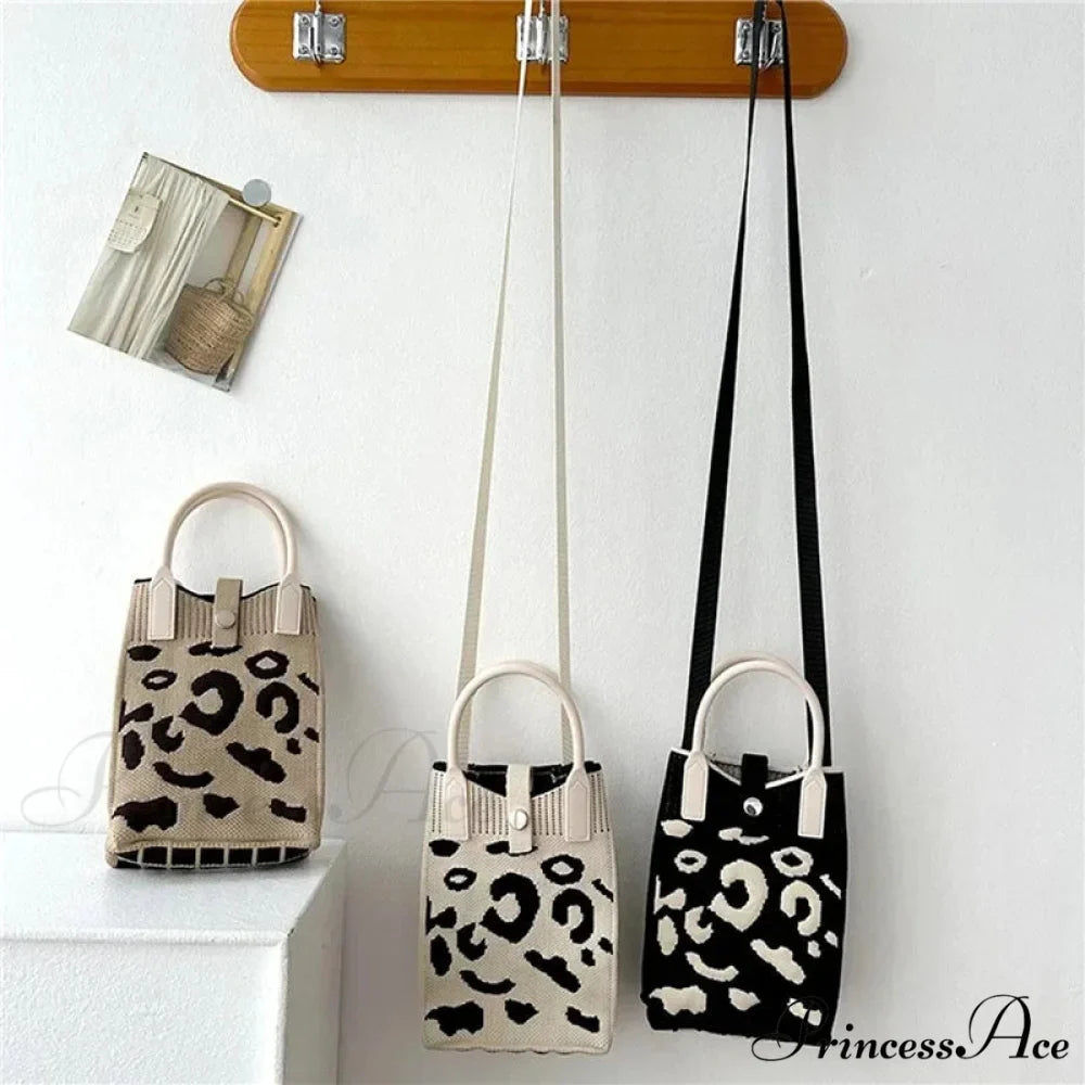 Knitted Cell Phone Small Style Crossbody Purse