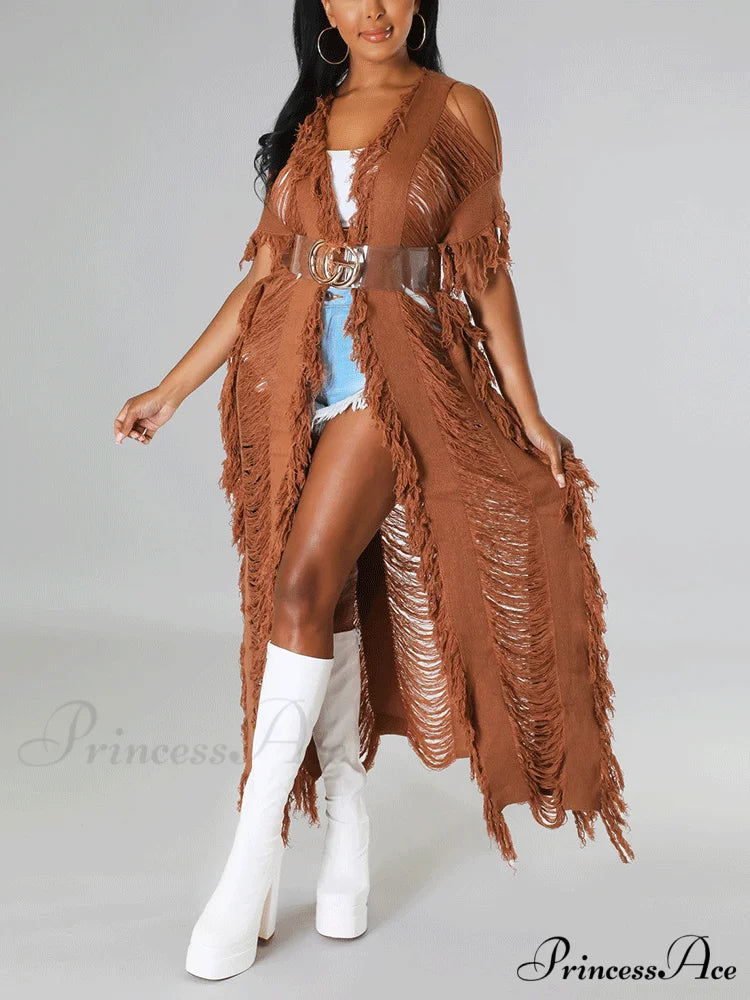 Knitted Charming Tassel Cardigan