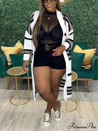 Knitted Color Graceful Block Cardigan