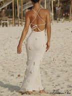 Knitted Floral Stylish Midi Dress