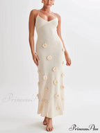 Knitted Floral Stylish Midi Dress