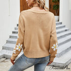 Knitted Flowered Cardigan