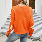Knitted Flowered Cardigan