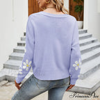 Knitted Flowered Cardigan