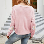 Knitted Flowered Cardigan