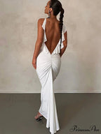 Knitted Open Back Maxi Dress