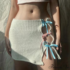 Knitted Ribbon Tie Empty Skirt